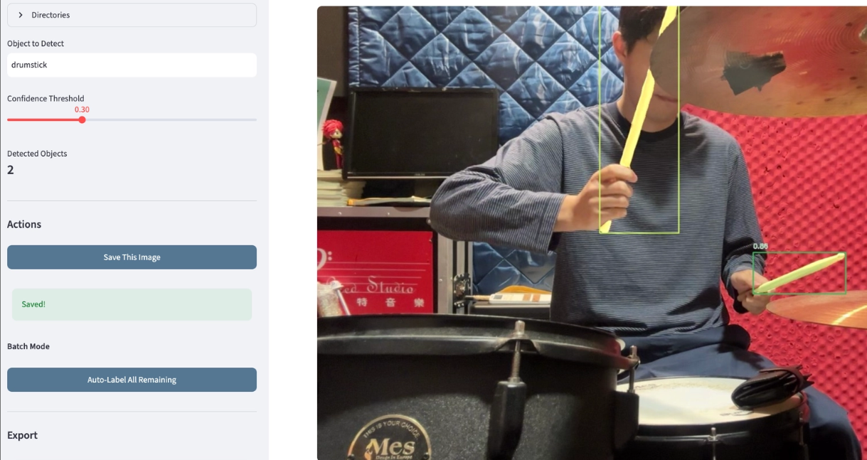AirDrum — custom model training and labeling